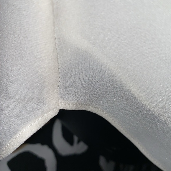 100% SILK HH HAUTE HIPPIE JEWELED-NECK CREAM CHIFFON SLEEVELESS TANK SZ S - Picture 5 of 15